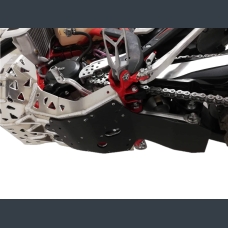 Skid plate with exhaust pipe guard and plastic bottom for Beta RR200 2020-2023.